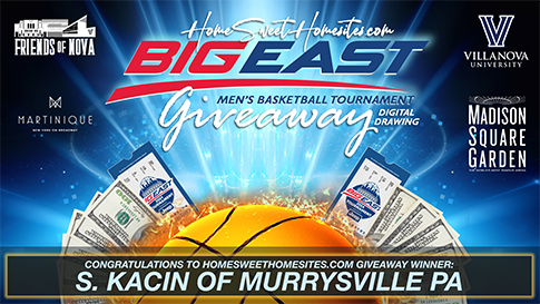 Home Sweet Homesites Big East Men's Basketball Tournament 2024 Giveaway Winner - S. Kacin of Murrysville PA
