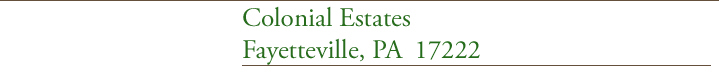 Colonial Estates manufactured home community located in Fayetteville, PA